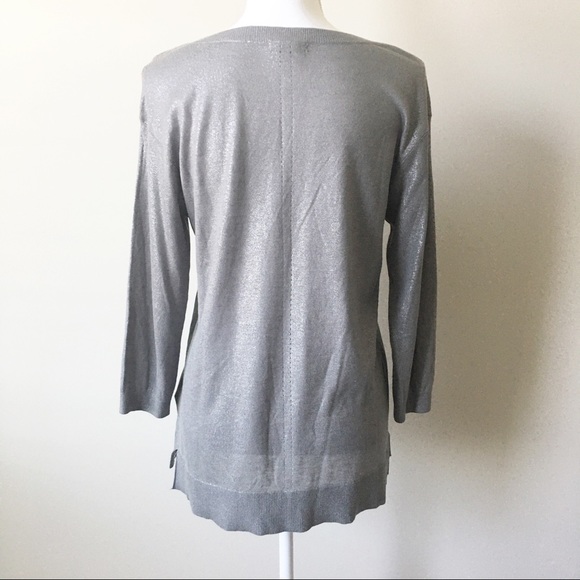 🌸 H&M Shiny Silver/Gray Top - Picture 3 of 4